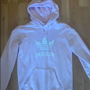 Baby Pink Adidas TREFOIL HOODIE